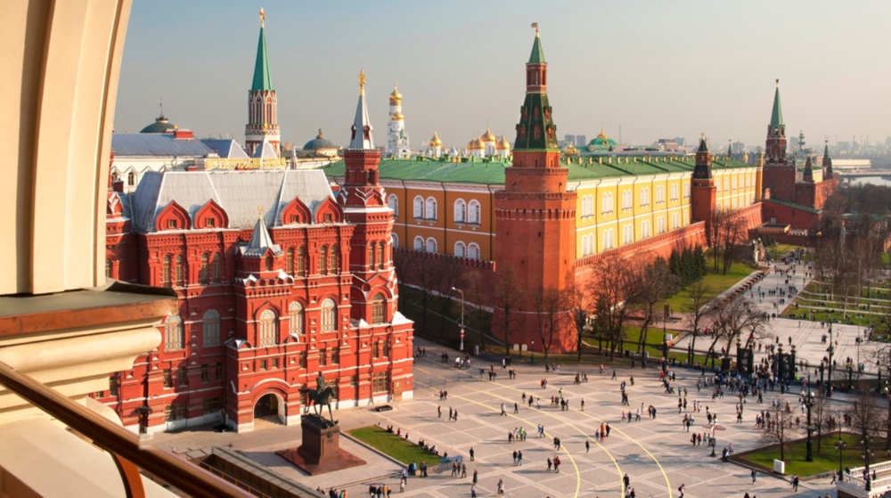 Red Square The Kremlin And Surrounding Sites Moscow Russia Volga